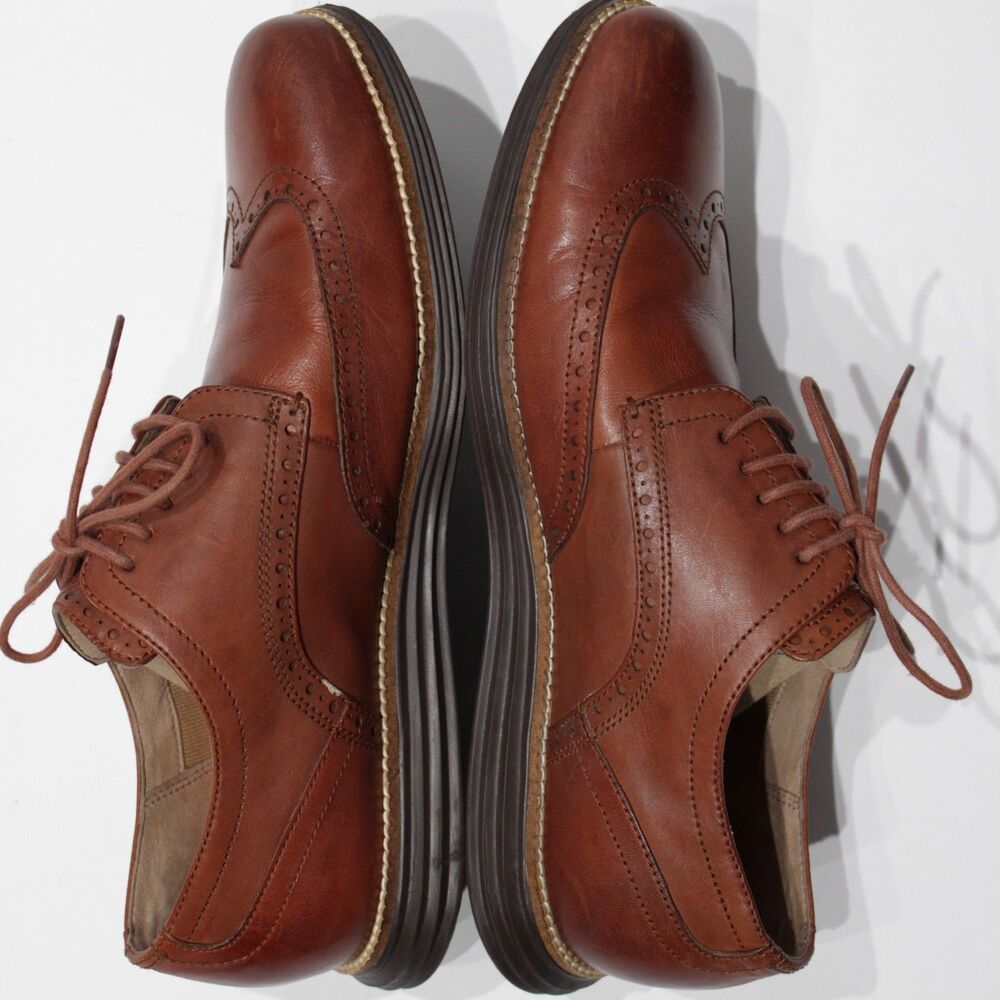 Cole Haan Original Grand Wingtip Oxford Shoes Brown Leather Men Size 10.5M - Picture 14 of 16